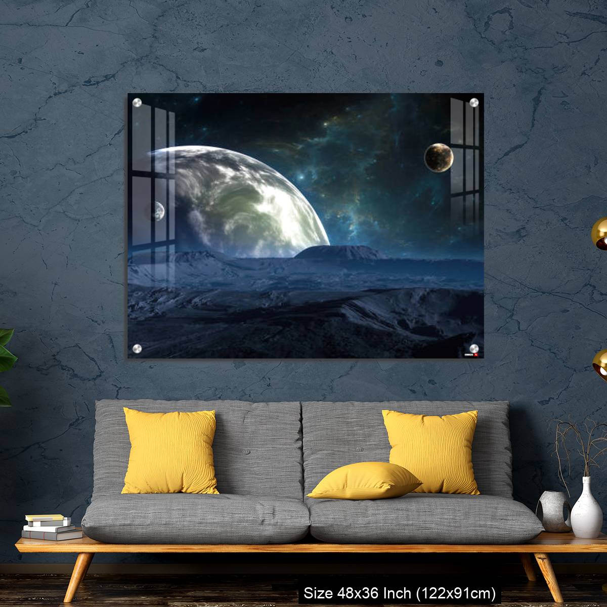 OMGs Acrylic Wall Decor – New Exoplanet or Extrasolar planet with atmosphere and moon - Image 7