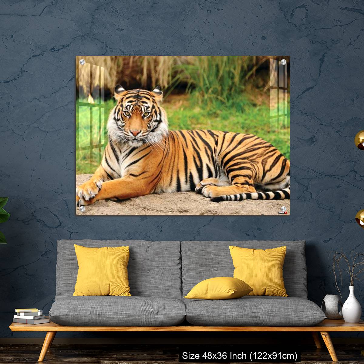 OMGs Acrylic Wall Decor – Royal Bengal Tiger alert and Staring at the Camera - Image 7