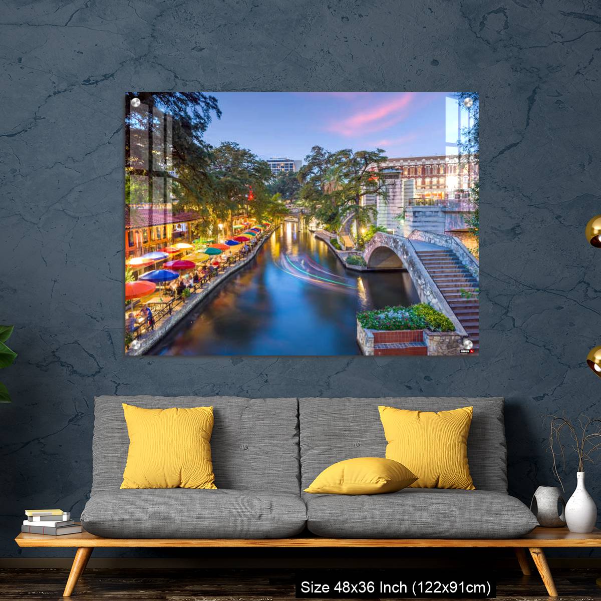OMGs Acrylic Wall Decor – River walk in San Antonio city, Texas USA - Image 7