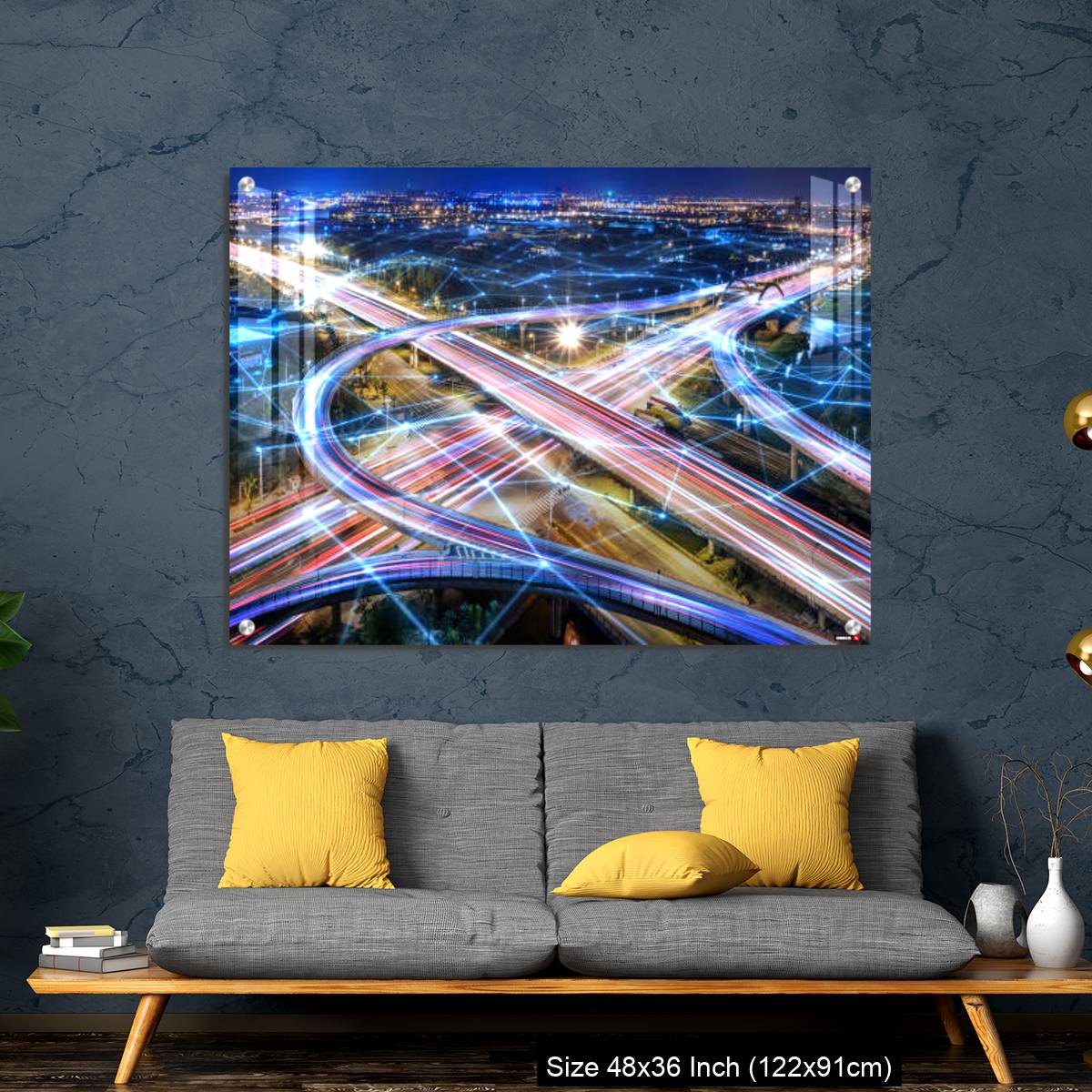OMGs Acrylic Wall Decor – Rush hour fast car moving night city - Image 7