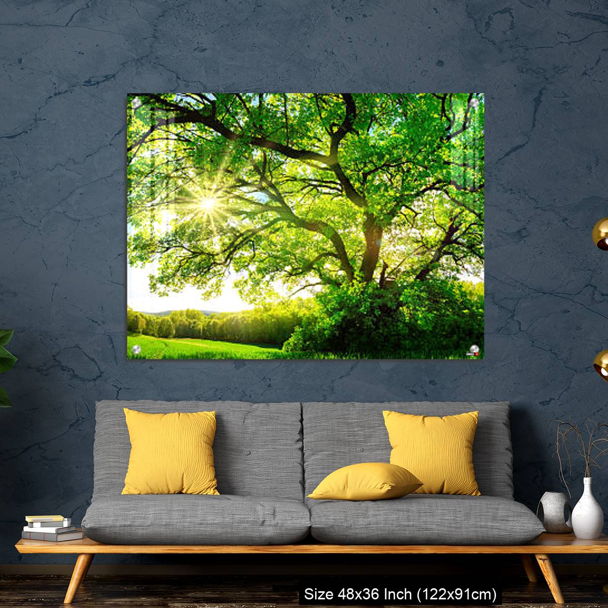 OMGs Acrylic Wall Decor – The sun shining through a majestic oak tree - Image 7