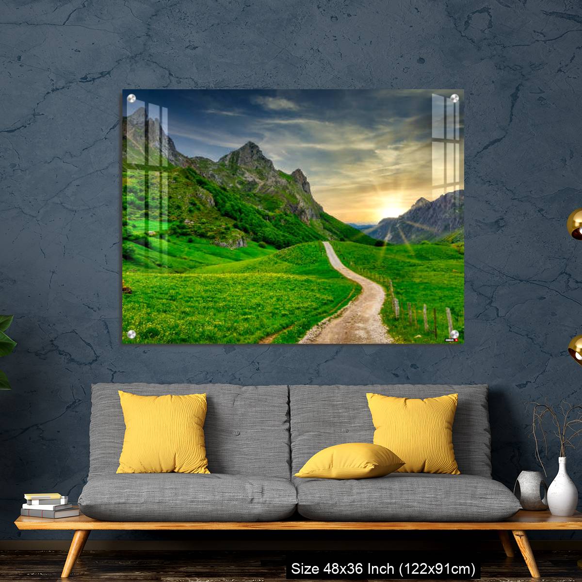 OMGs Acrylic Wall Decor – Track and mountains in Valle del Lago, Somiedo Nature Park, Asturias, Spain - Image 7