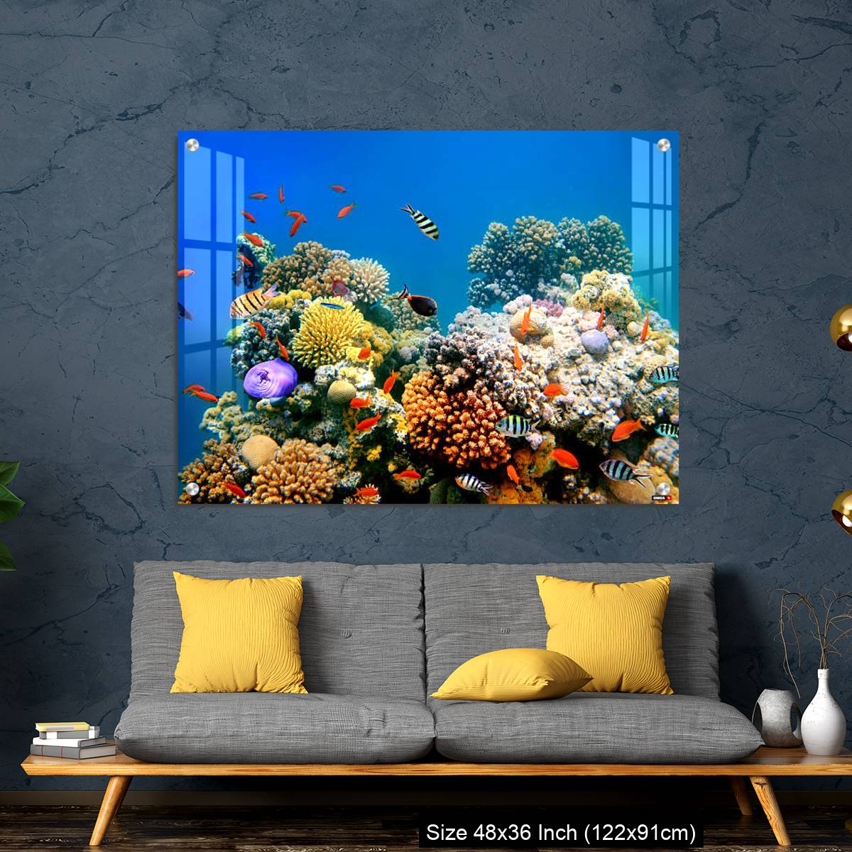 OMGs Acrylic Wall Decor – Tropical Fish on a coral reef - Image 7
