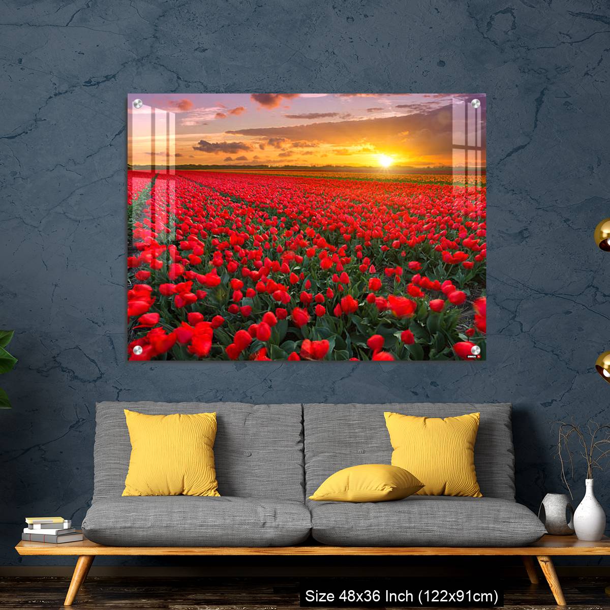 OMGs Acrylic Wall Decor – Tulip fields at sunset in the Netherlands - Image 7