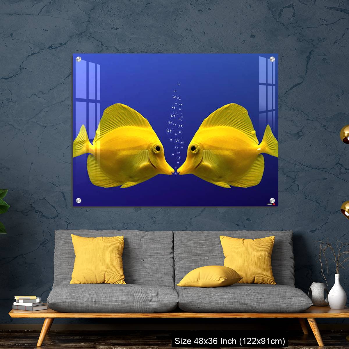 OMGs Acrylic Wall Decor – Two yellow tangs, face to face - Image 7
