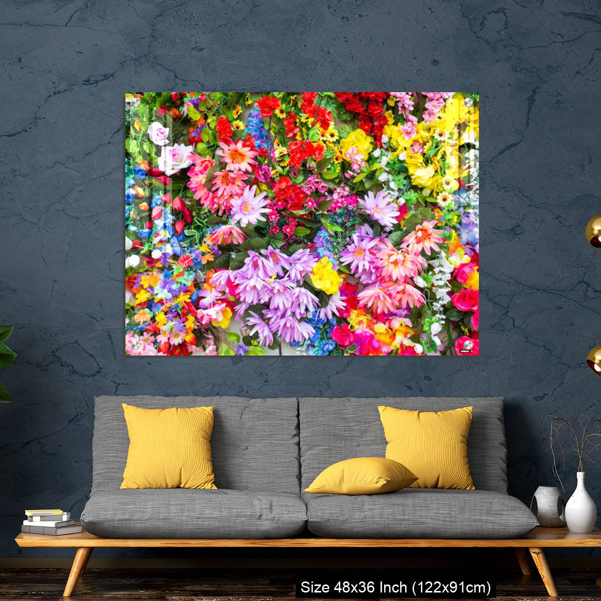 OMGs Acrylic Wall Decor – Various color flower background wall - Image 7