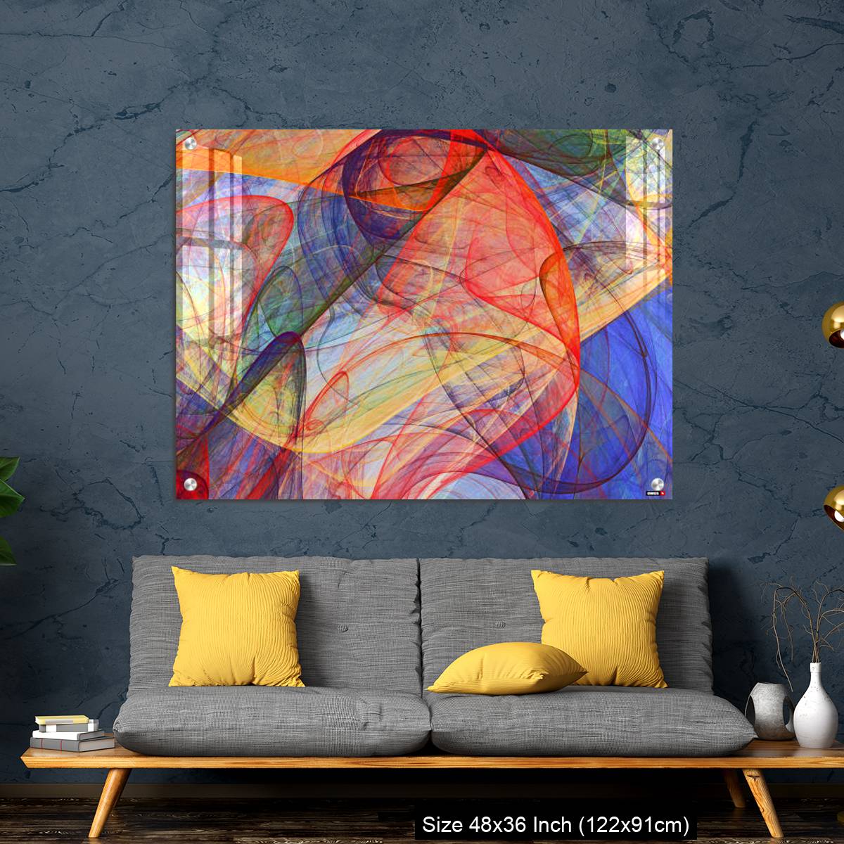 OMGs Acrylic Wall Decor – abstract painting background of colorful fluttering veils - Image 7