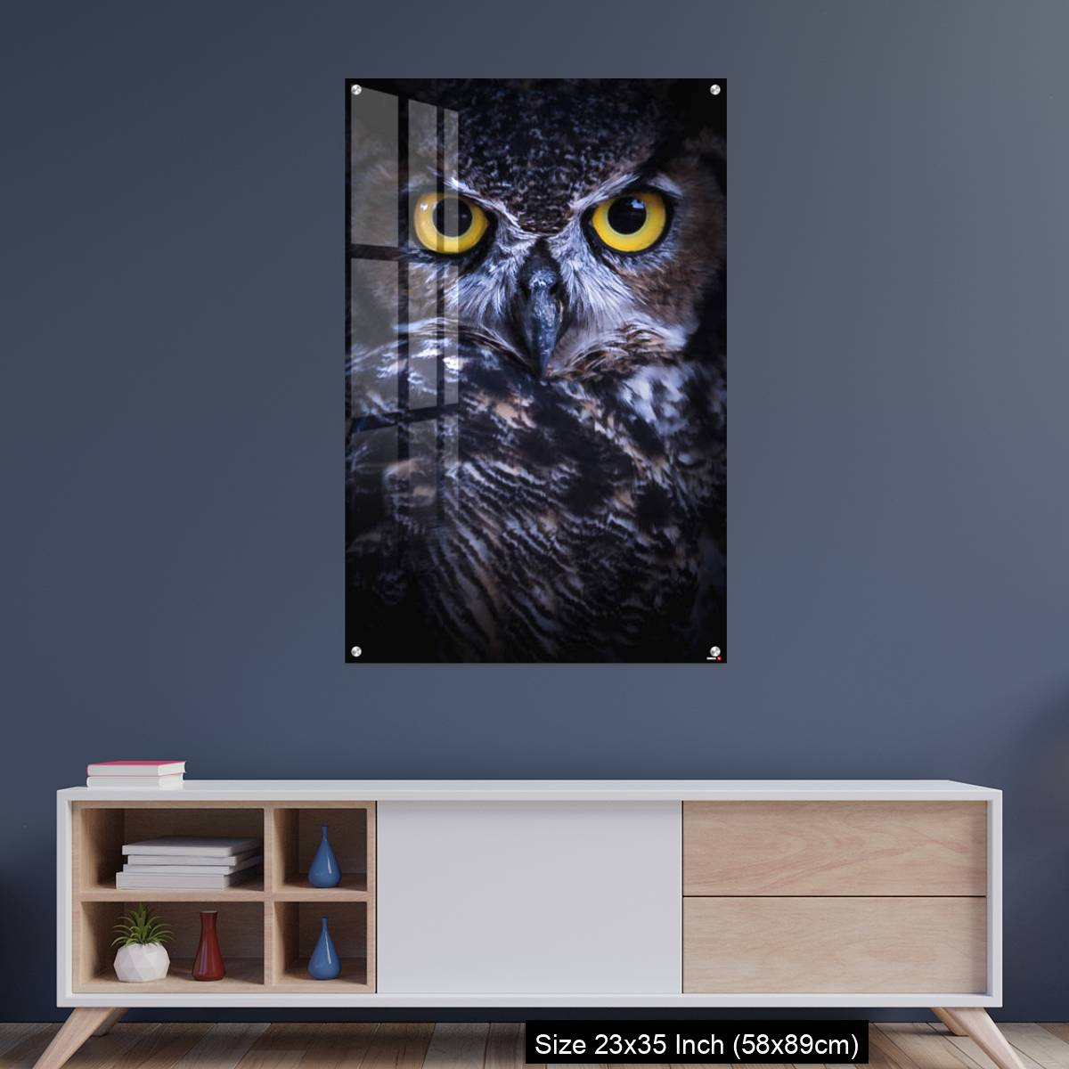 OMGs Acrylic Wall Decor – Intense Eye Contact from a Great-Horned Owl - Image 8