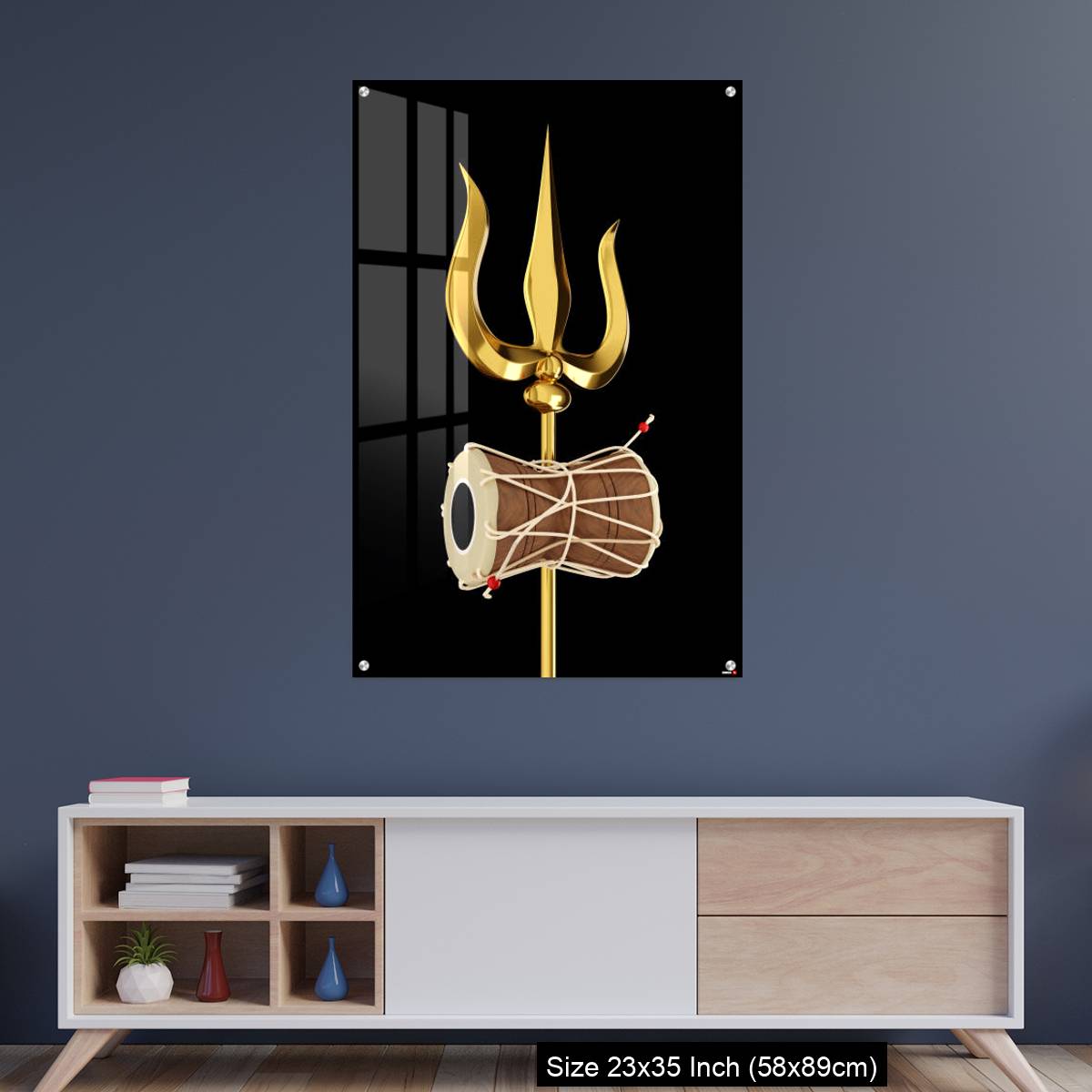 OMGs Acrylic Wall Decor – Shiva's Trishul and Damru - Image 8