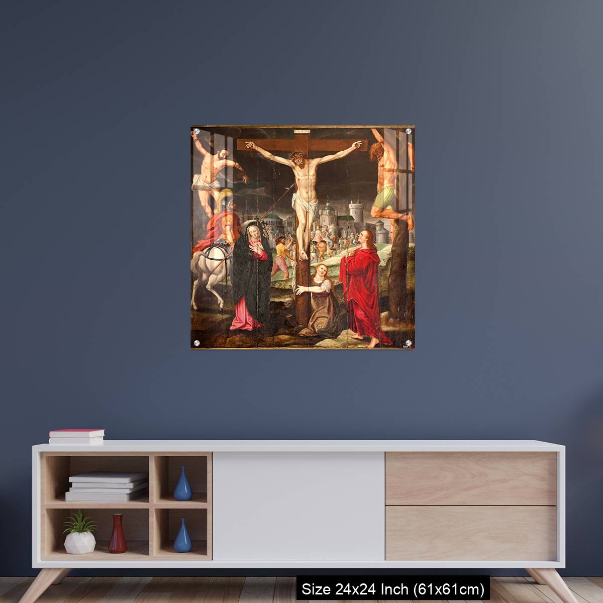 OMGs Acrylic Wall Decor – Ghent - Crucifixion paint on the wood - Image 8