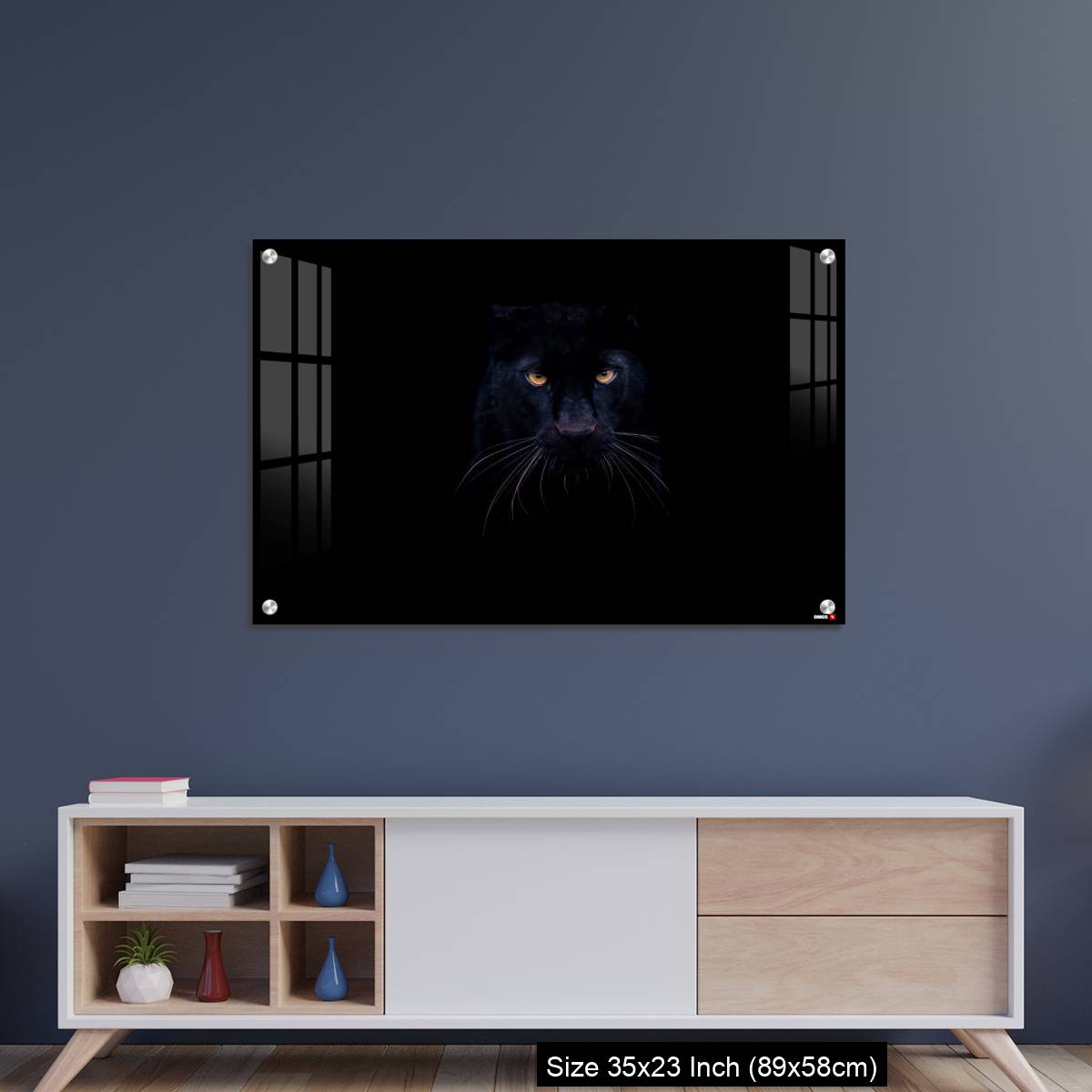 OMGs Acrylic Wall Decor – A black panther with a black background - Image 8
