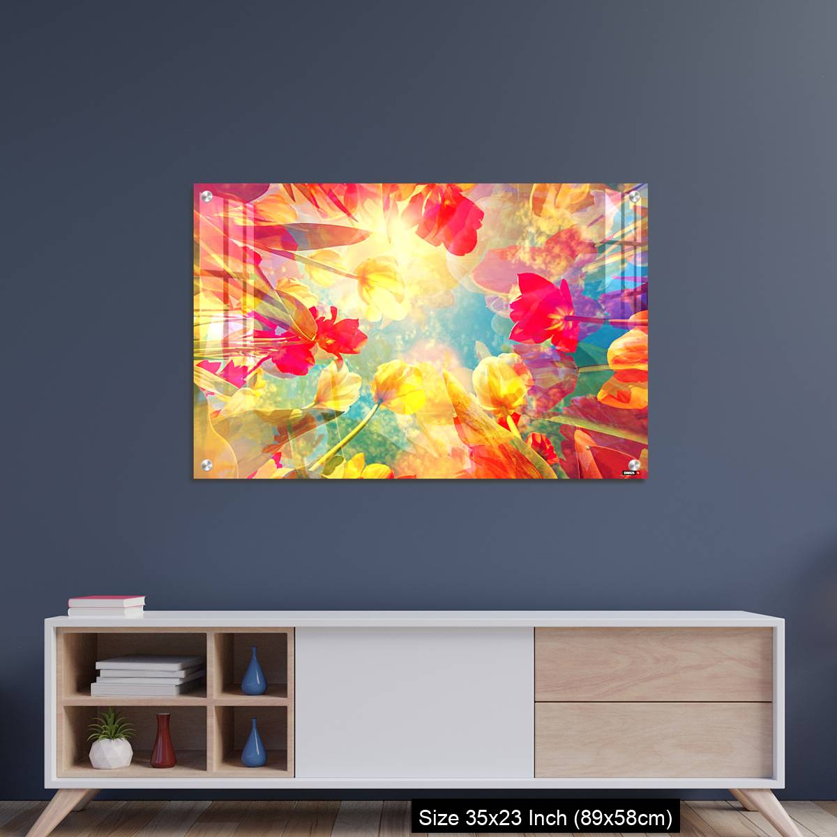 OMGs Acrylic Wall Decor – Abstract colored background with beautiful flowers, tulips and soft hues - Image 8