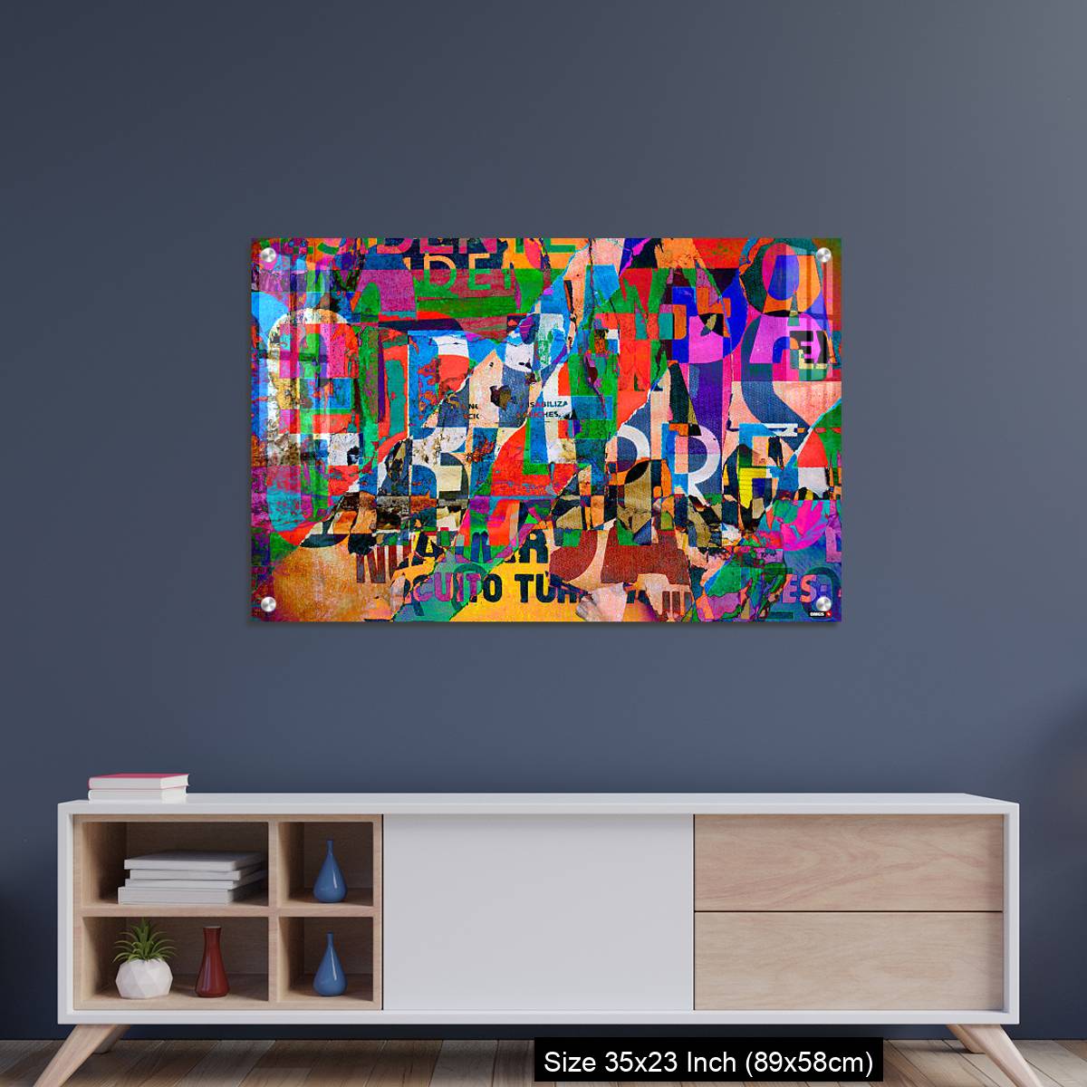 OMGs Acrylic Wall Decor – Background digital collage or typography design wallpaper texture - Image 8