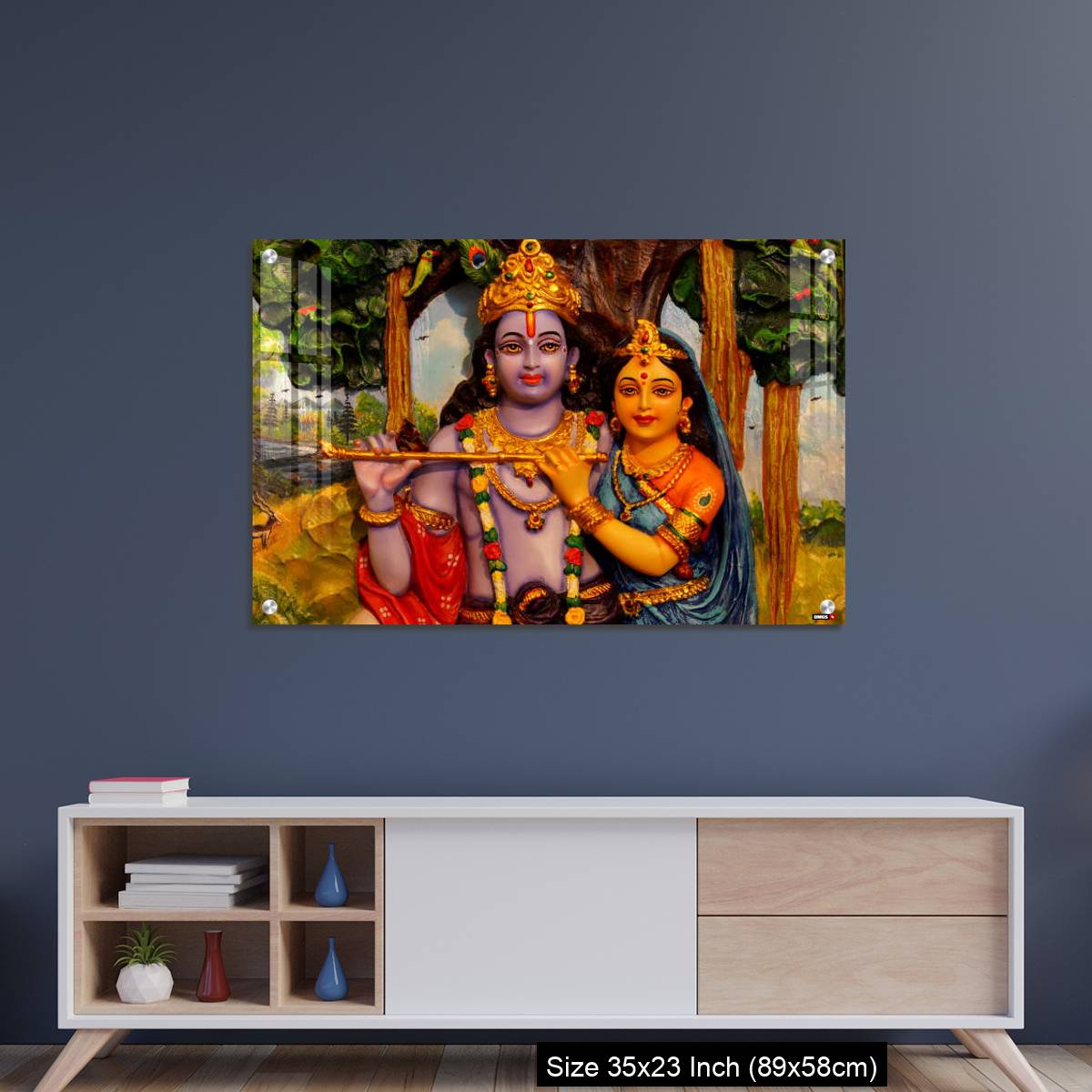OMGs Acrylic Wall Decor – Krishna and Radha - Image 8