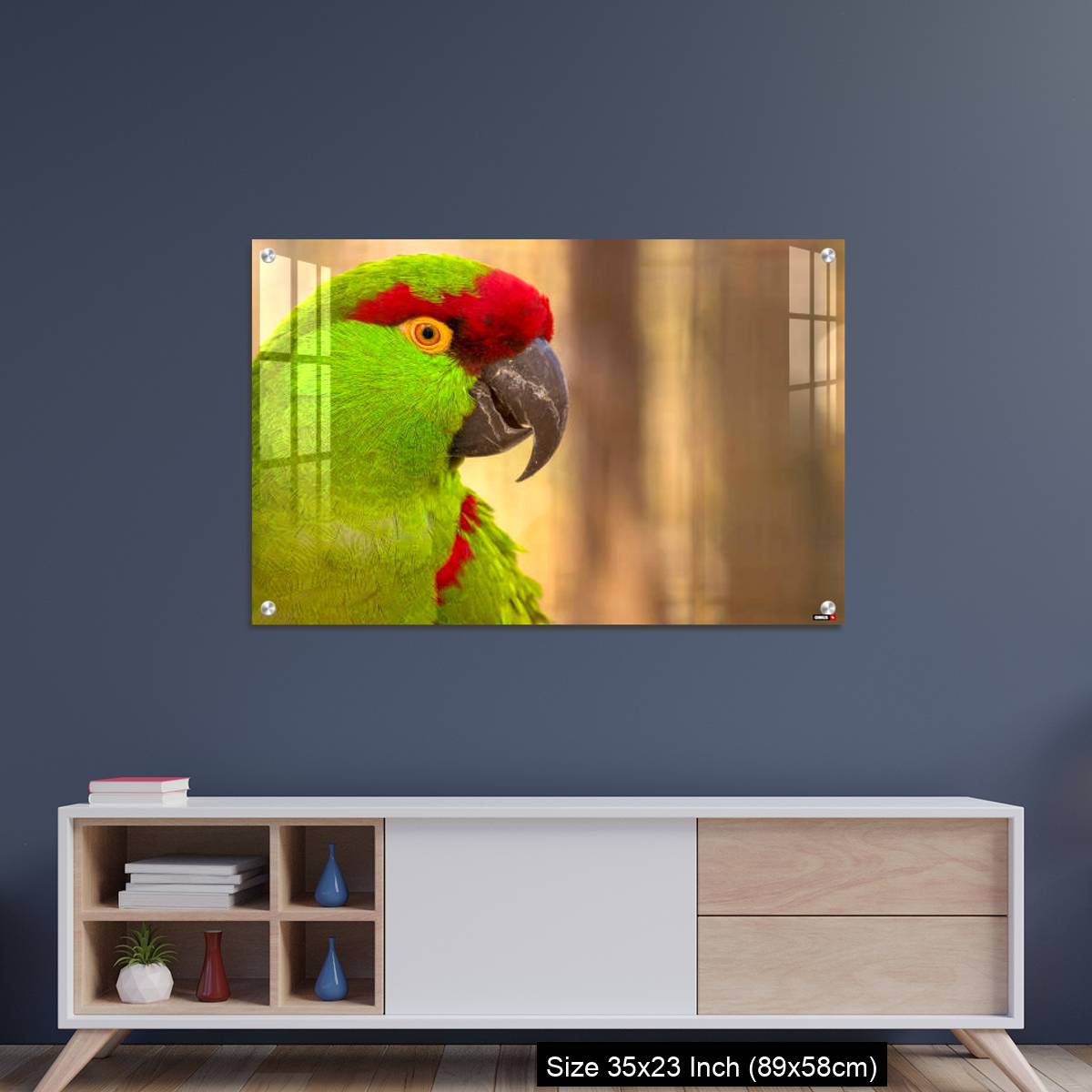 OMGs Acrylic Wall Decor – Close-up portrait of a thick billed parrot - Image 8