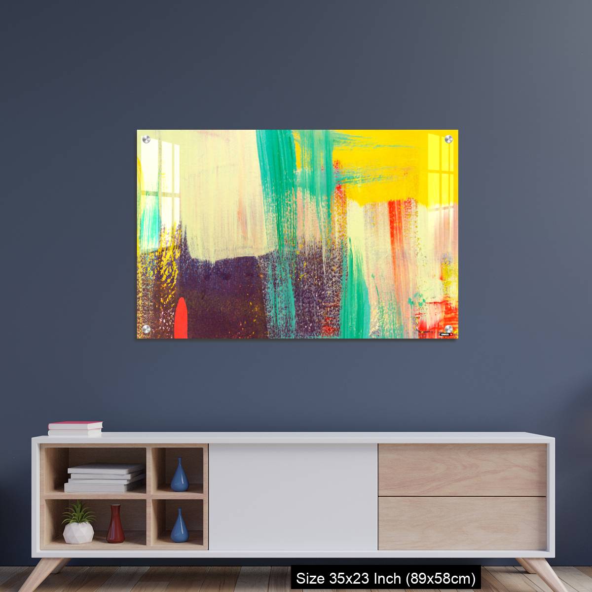OMGs Acrylic Wall Decor – Colorful painted on concrete wall. Abstract background. - Image 8