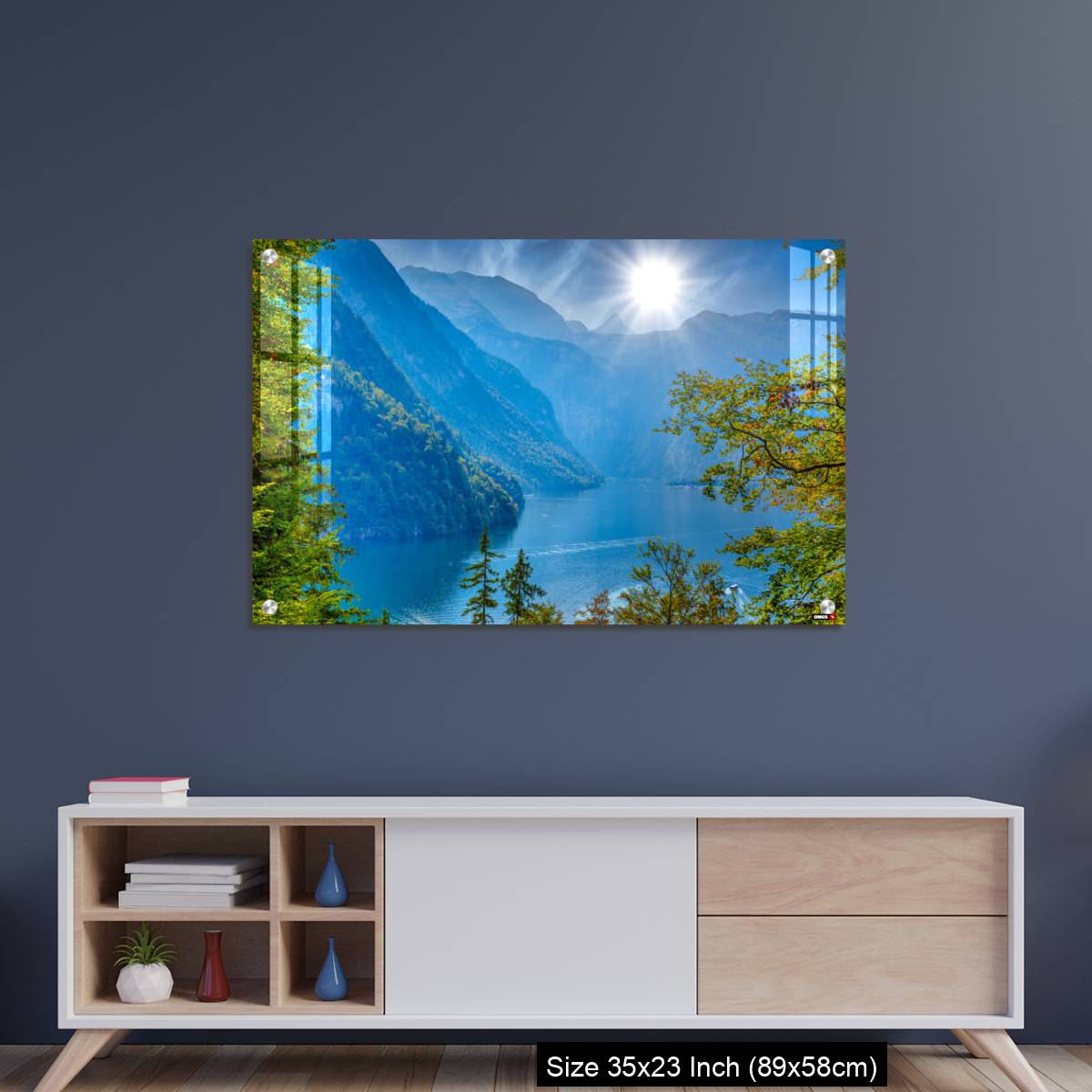 OMGs Acrylic Wall Decor – Forest window with view on lake near Schoenau am Koenigssee - Image 8