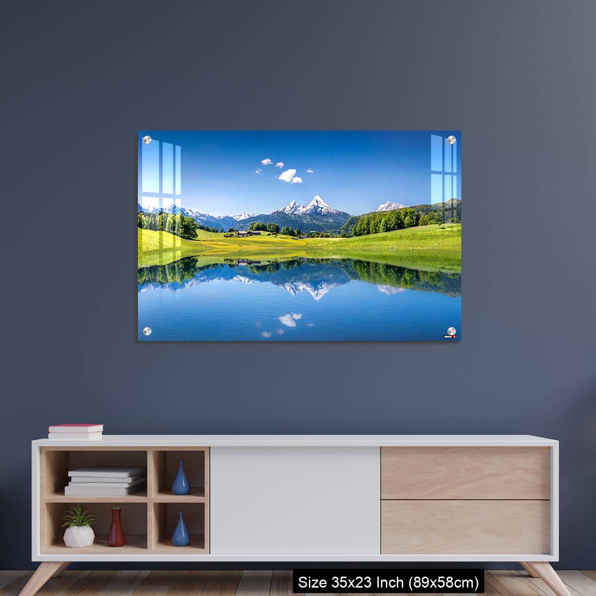 OMGs Acrylic Wall Decor – Idyllic summer landscape with mountain lake in the Alps - Image 8
