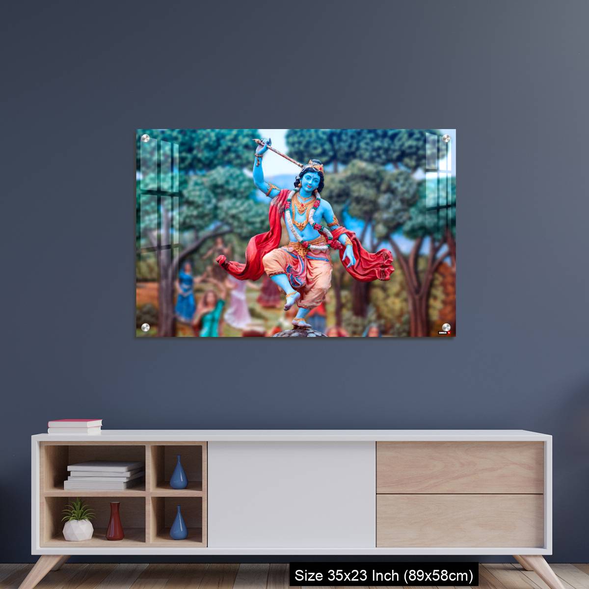 OMGs Acrylic Wall Decor – India, Vrindavan, Dancing Krishna - Image 8