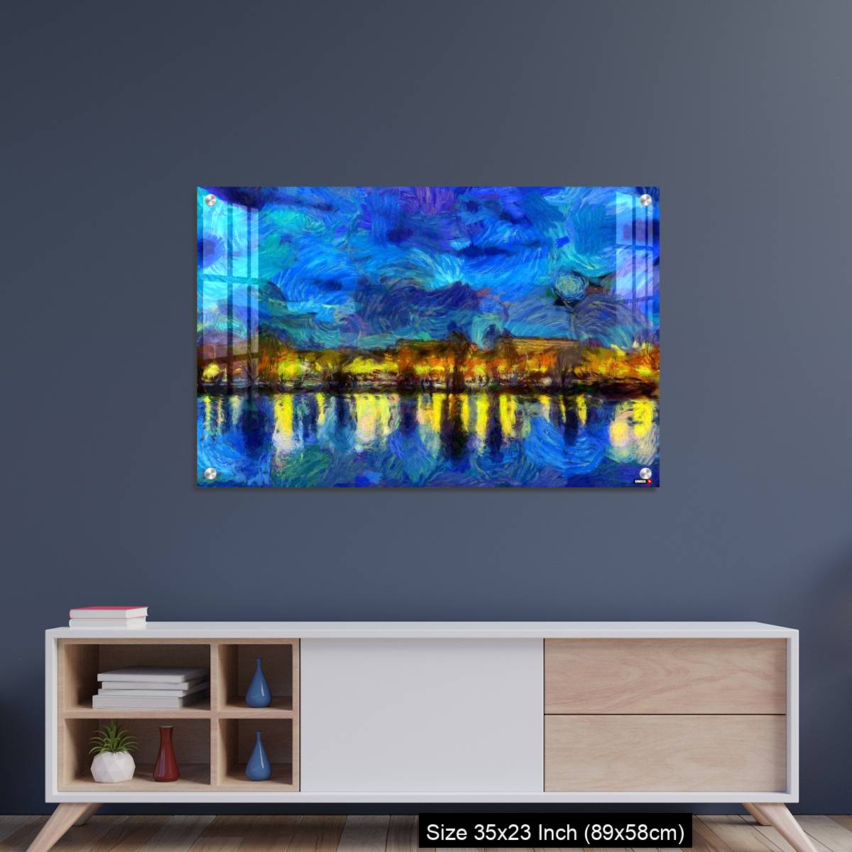 OMGs Acrylic Wall Decor – Oil painting - cityscape. Modern digital art, impressionism technique - Image 8