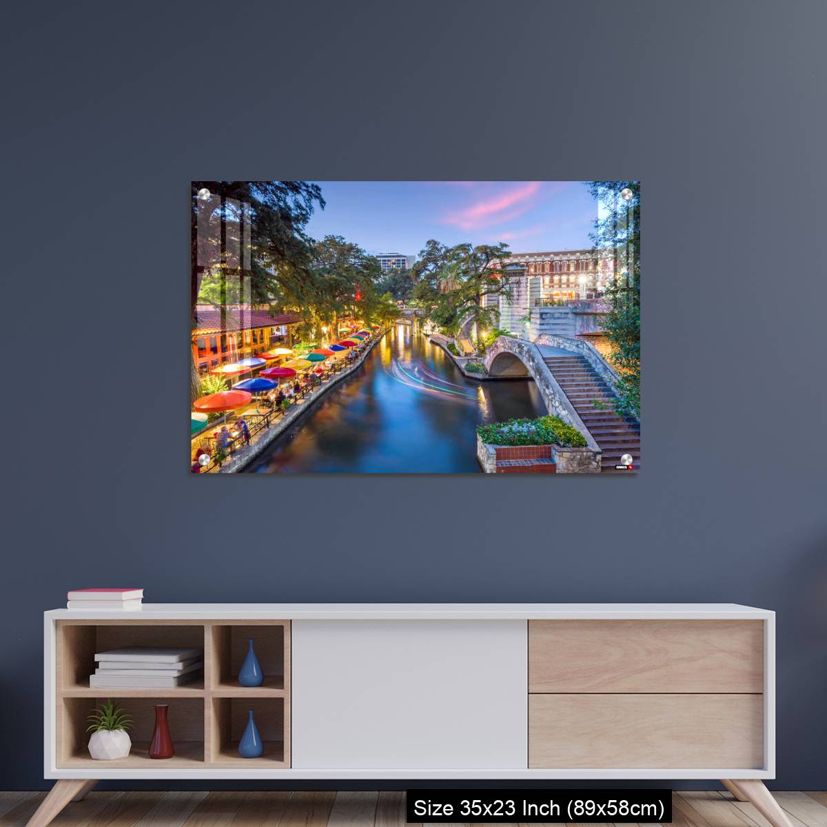OMGs Acrylic Wall Decor – River walk in San Antonio city, Texas USA - Image 8