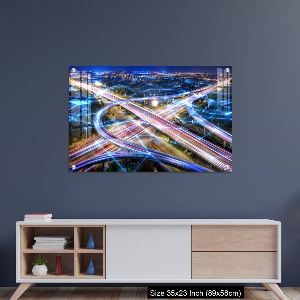 OMGs Acrylic Wall Decor – Rush hour fast car moving night city - Image 8