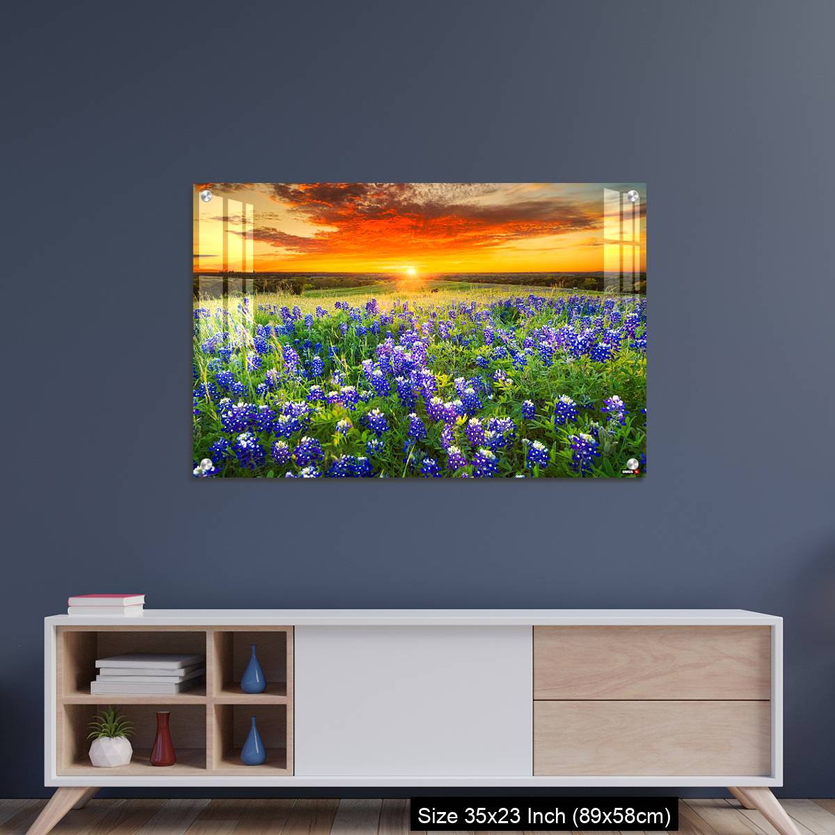 OMGs Acrylic Wall Decor – Sunset on Sugar Ridge Road, Ennis, TX - Image 8