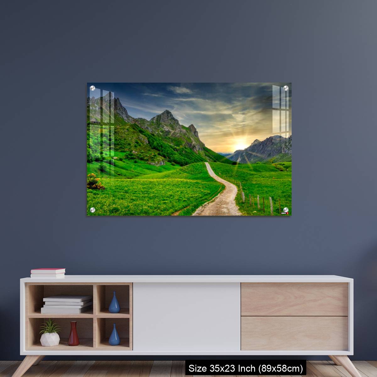 OMGs Acrylic Wall Decor – Track and mountains in Valle del Lago, Somiedo Nature Park, Asturias, Spain - Image 8