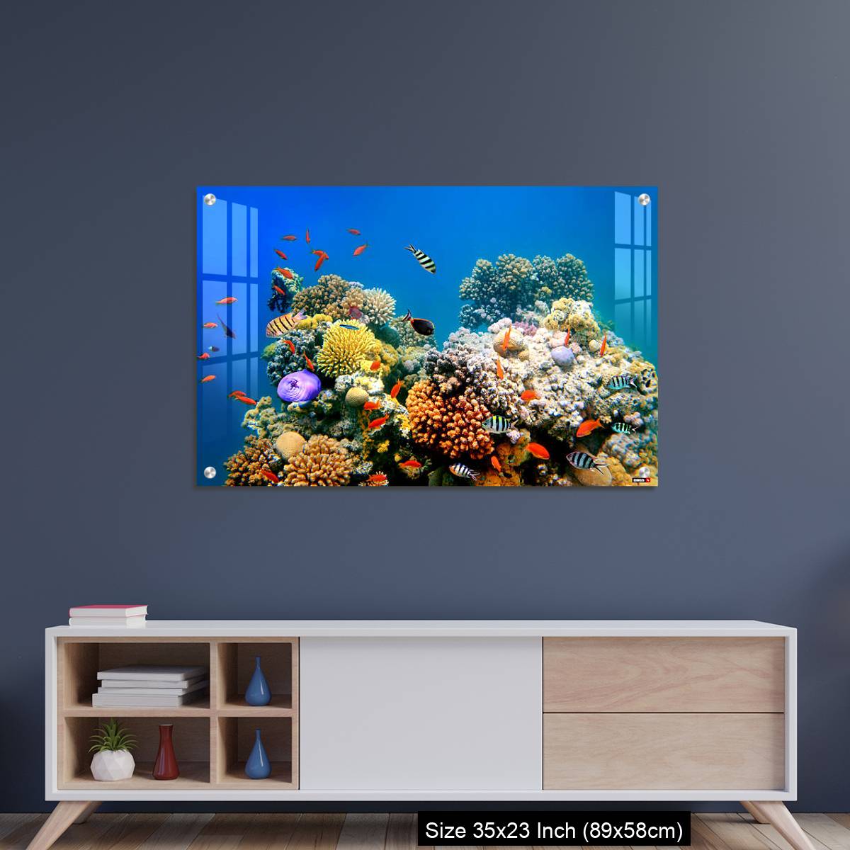 OMGs Acrylic Wall Decor – Tropical Fish on a coral reef - Image 8