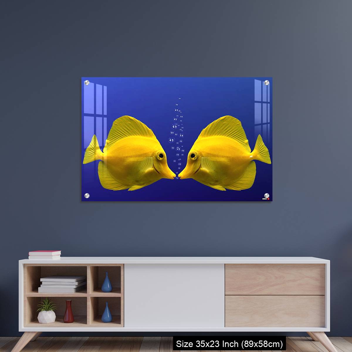 OMGs Acrylic Wall Decor – Two yellow tangs, face to face - Image 8