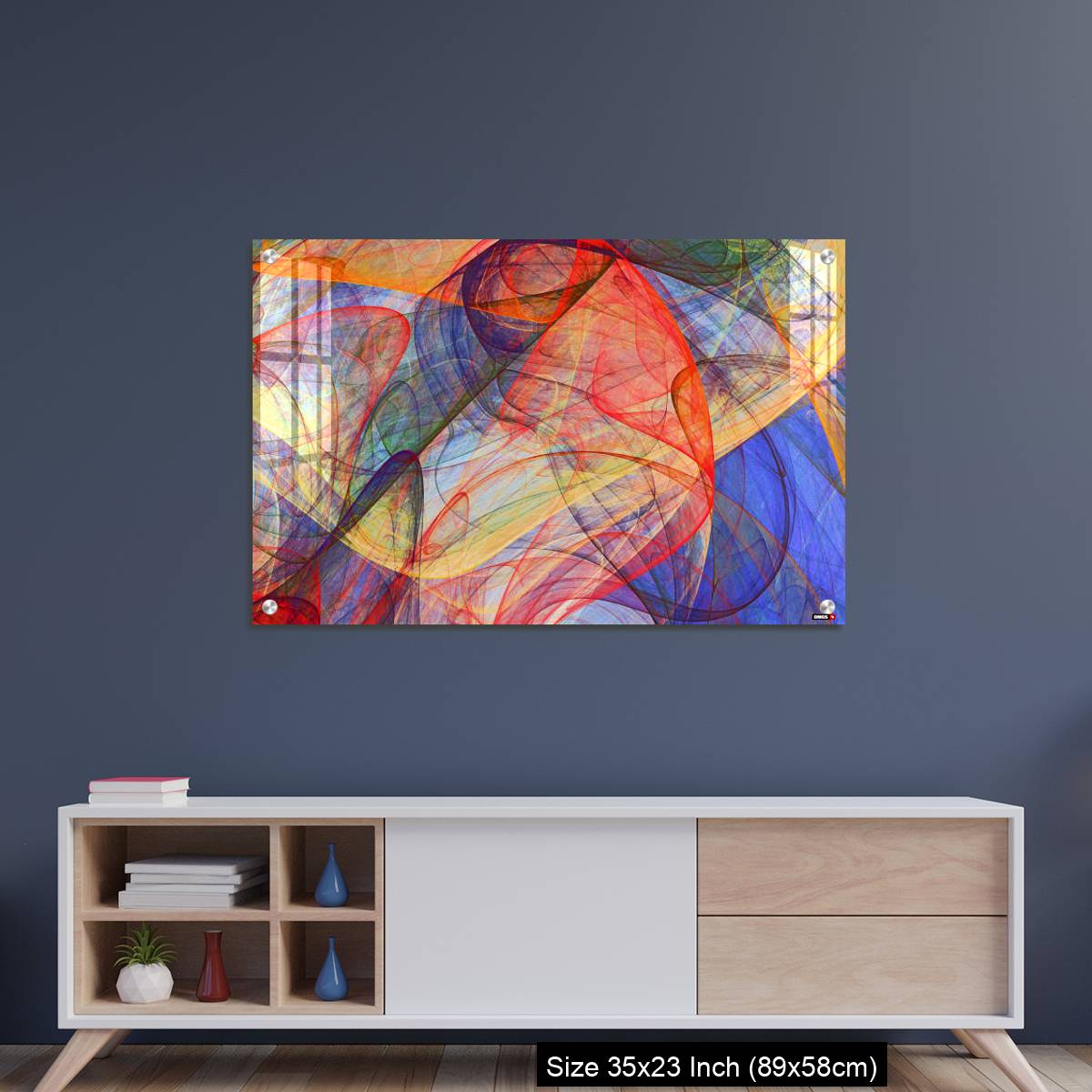 OMGs Acrylic Wall Decor – abstract painting background of colorful fluttering veils - Image 8