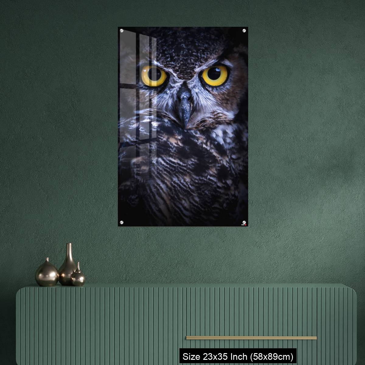 OMGs Acrylic Wall Decor – Intense Eye Contact from a Great-Horned Owl - Image 9