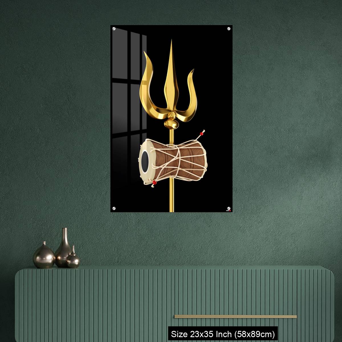OMGs Acrylic Wall Decor – Shiva's Trishul and Damru - Image 9