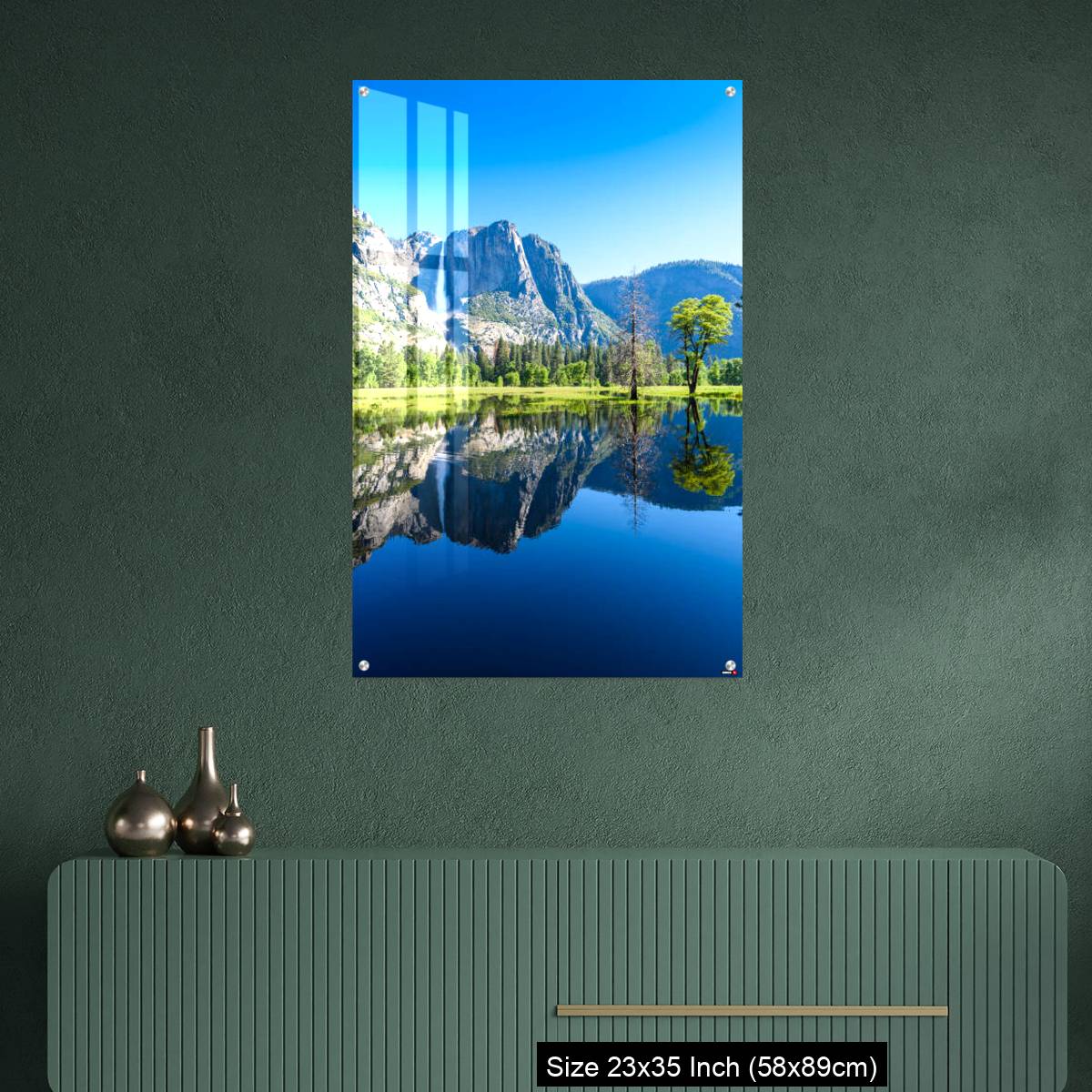 OMGs Acrylic Wall Decor – Reflection in Merced River of Yosemite waterfalls and beautiful mountain California, USA - Image 9