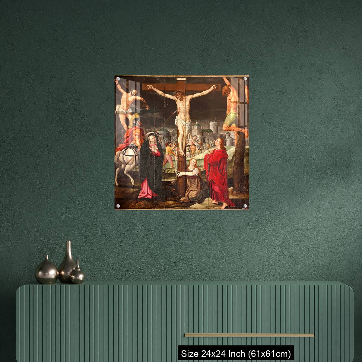 OMGs Acrylic Wall Decor – Ghent - Crucifixion paint on the wood - Image 9