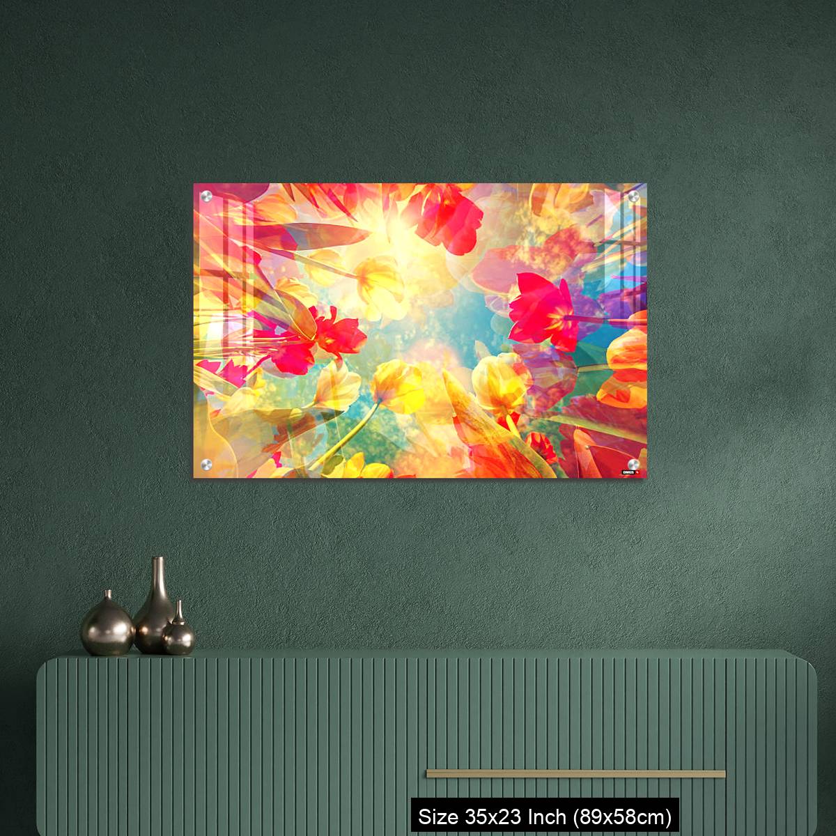OMGs Acrylic Wall Decor – Abstract colored background with beautiful flowers, tulips and soft hues - Image 9