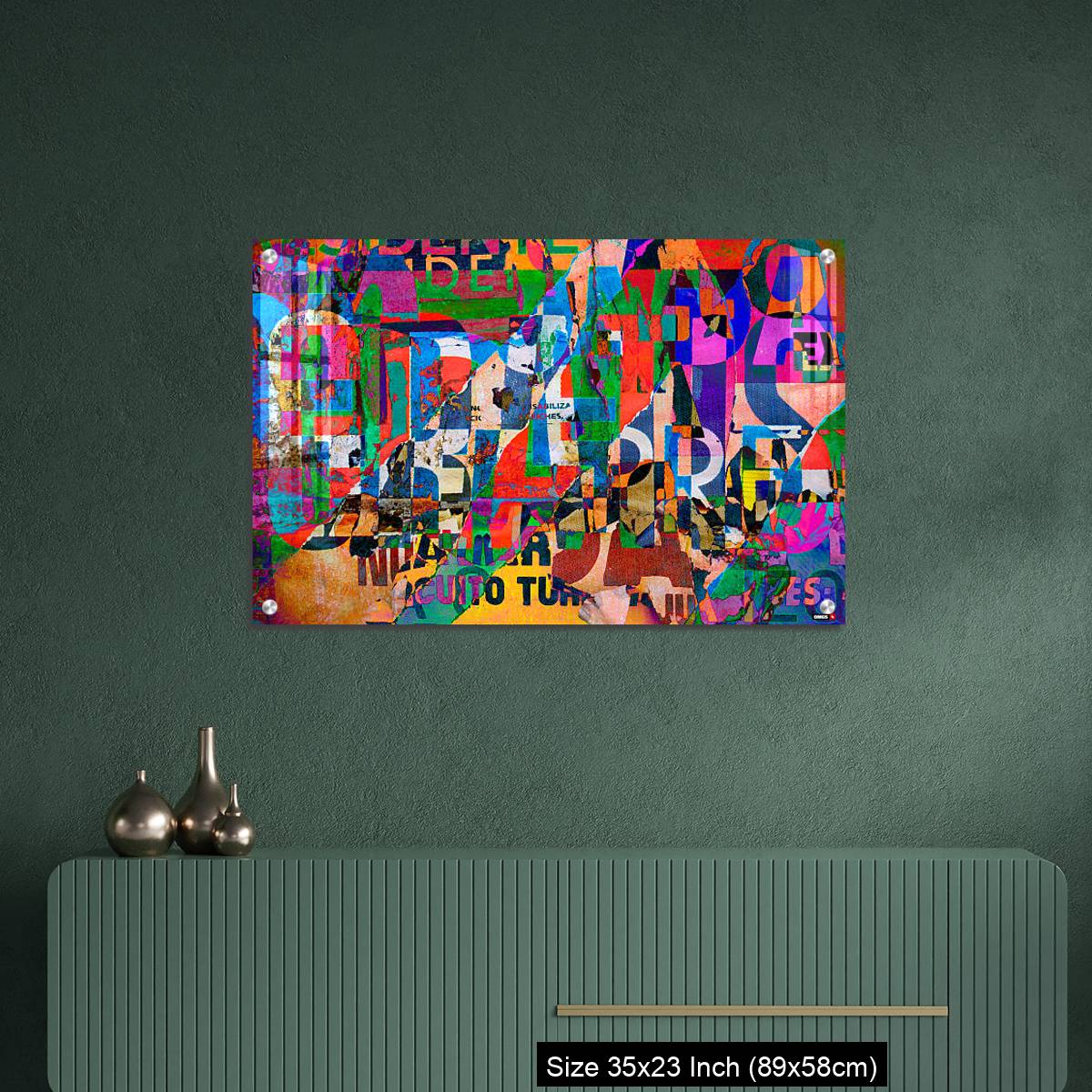 OMGs Acrylic Wall Decor – Background digital collage or typography design wallpaper texture - Image 9