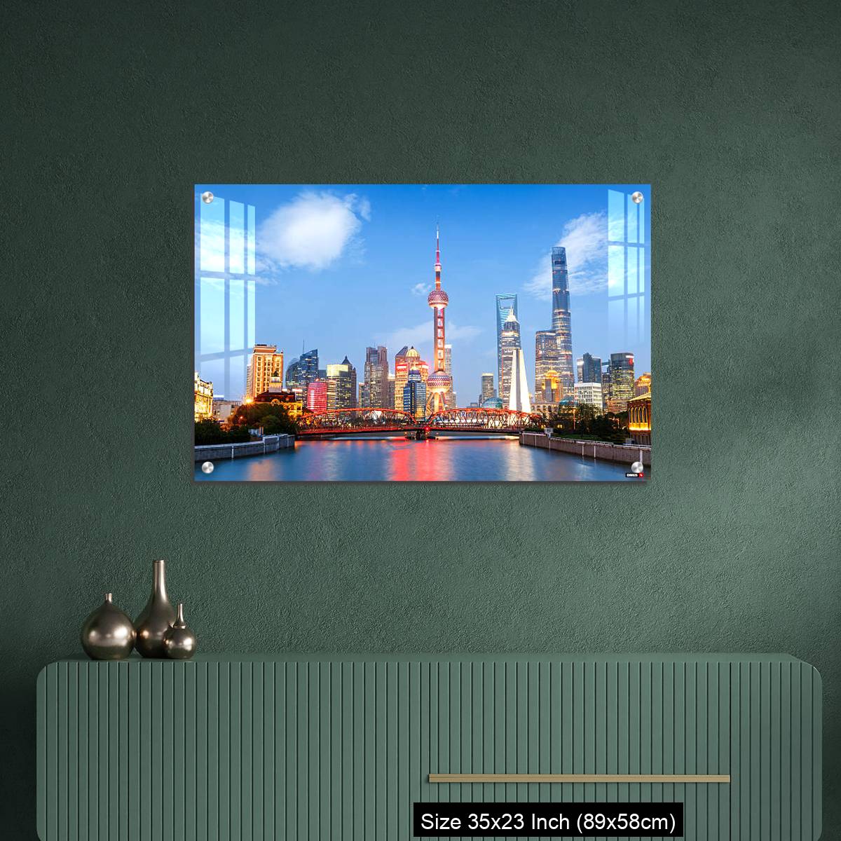 OMGs Acrylic Wall Decor – Beautiful modern city at night in Shanghai, China - Image 9
