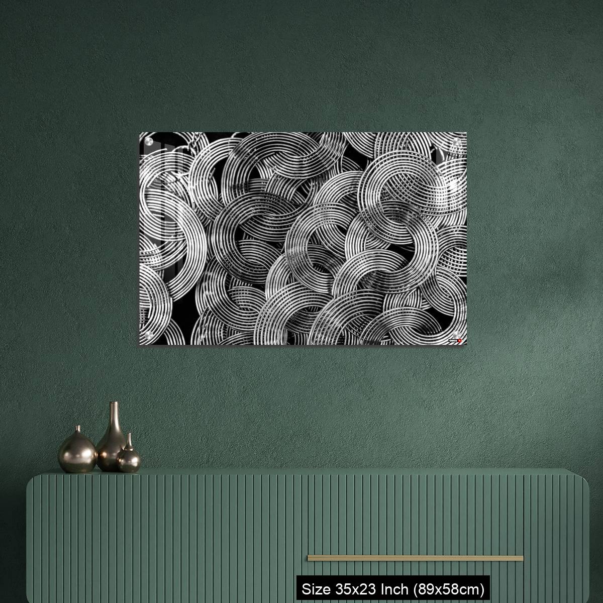 OMGs Acrylic Wall Decor – Beautiful photo of Necklace with Interlocked concentric circles - Image 9