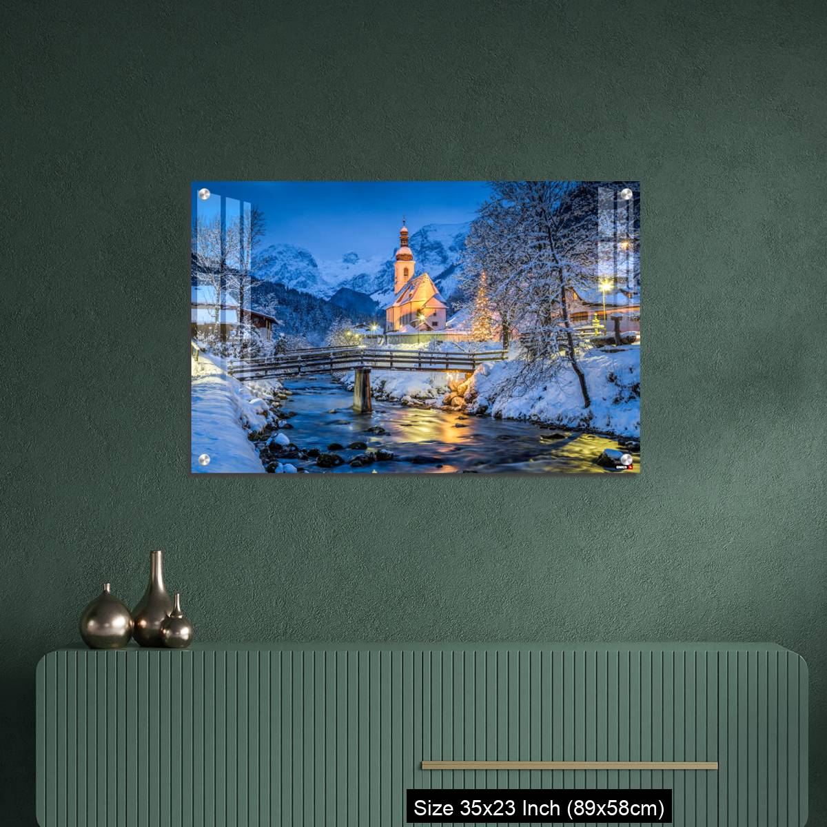 OMGs Acrylic Wall Decor – Church of Ramsau in winter twilight, Bavaria, Germany - Image 9