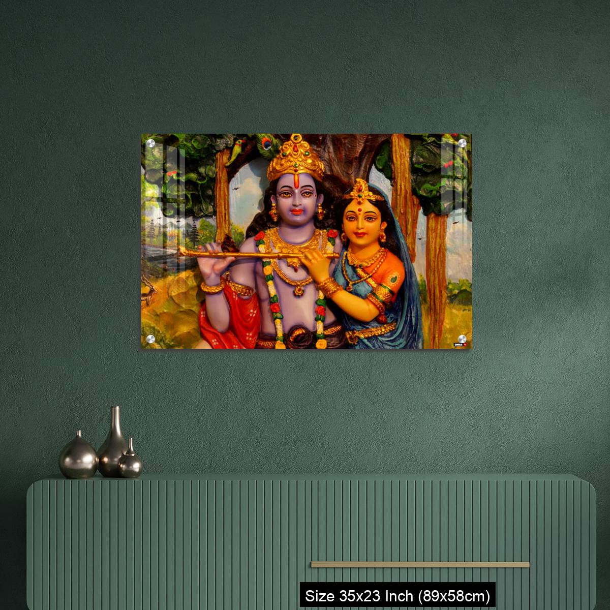 OMGs Acrylic Wall Decor – Krishna and Radha - Image 9