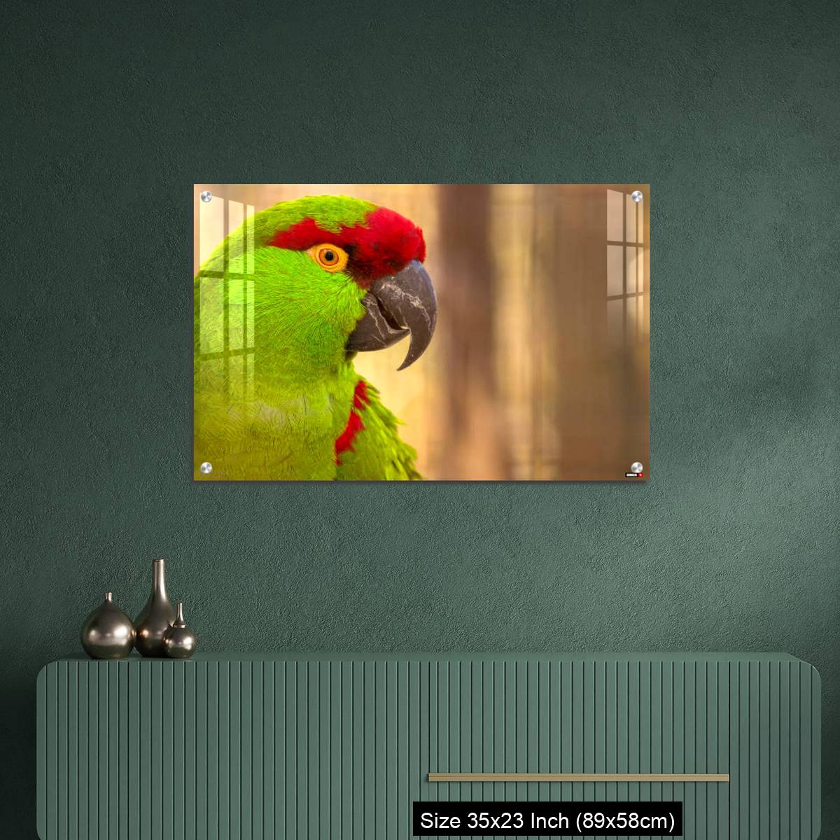 OMGs Acrylic Wall Decor – Close-up portrait of a thick billed parrot - Image 9