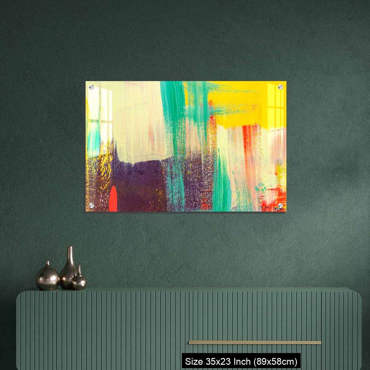 OMGs Acrylic Wall Decor – Colorful painted on concrete wall. Abstract background. - Image 9