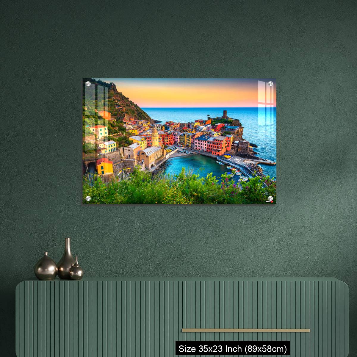 OMGs Acrylic Wall Decor – Famous touristic town of Liguria with beaches and colorful houses - Image 9