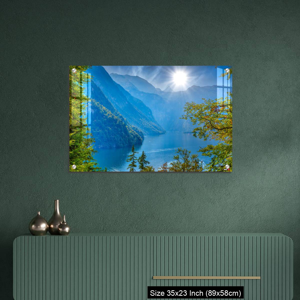 OMGs Acrylic Wall Decor – Forest window with view on lake near Schoenau am Koenigssee - Image 9