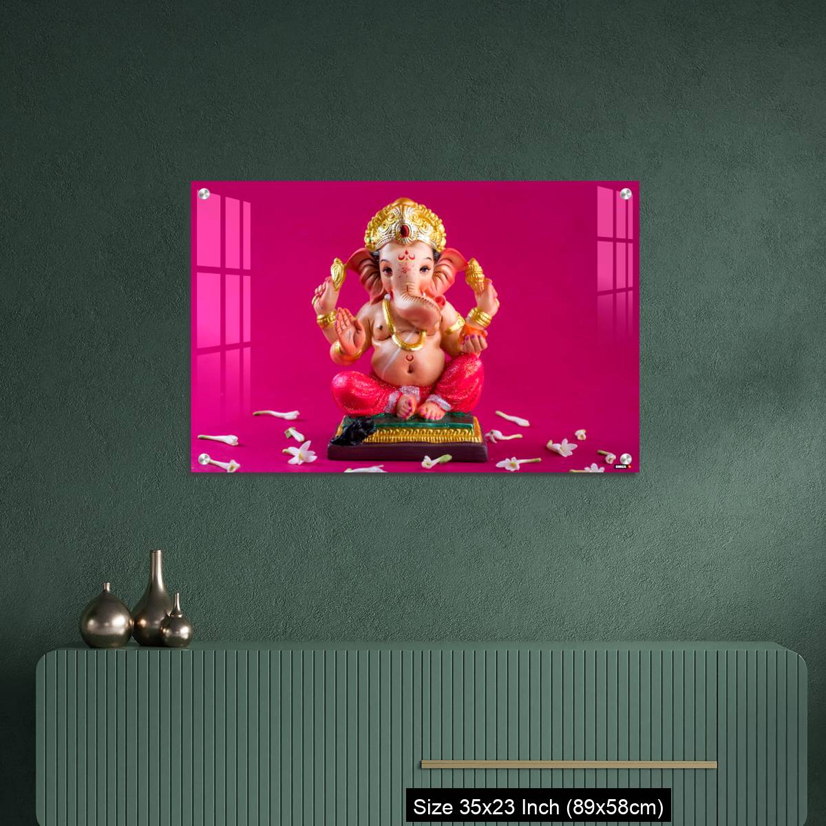 OMGs Acrylic Wall Decor – Ganesha Idol on pink background. - Image 9