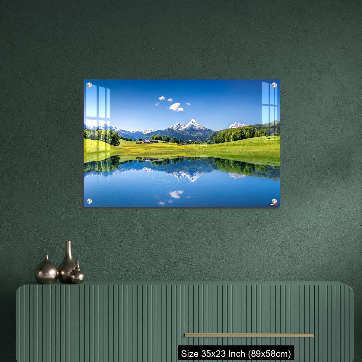 OMGs Acrylic Wall Decor – Idyllic summer landscape with mountain lake in the Alps - Image 9