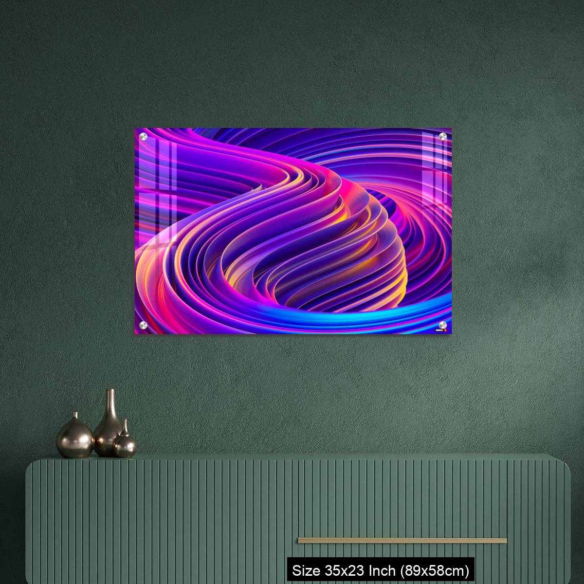 OMGs Acrylic Wall Decor – Liquid shapes abstract holographic 3D wavy background - Image 9