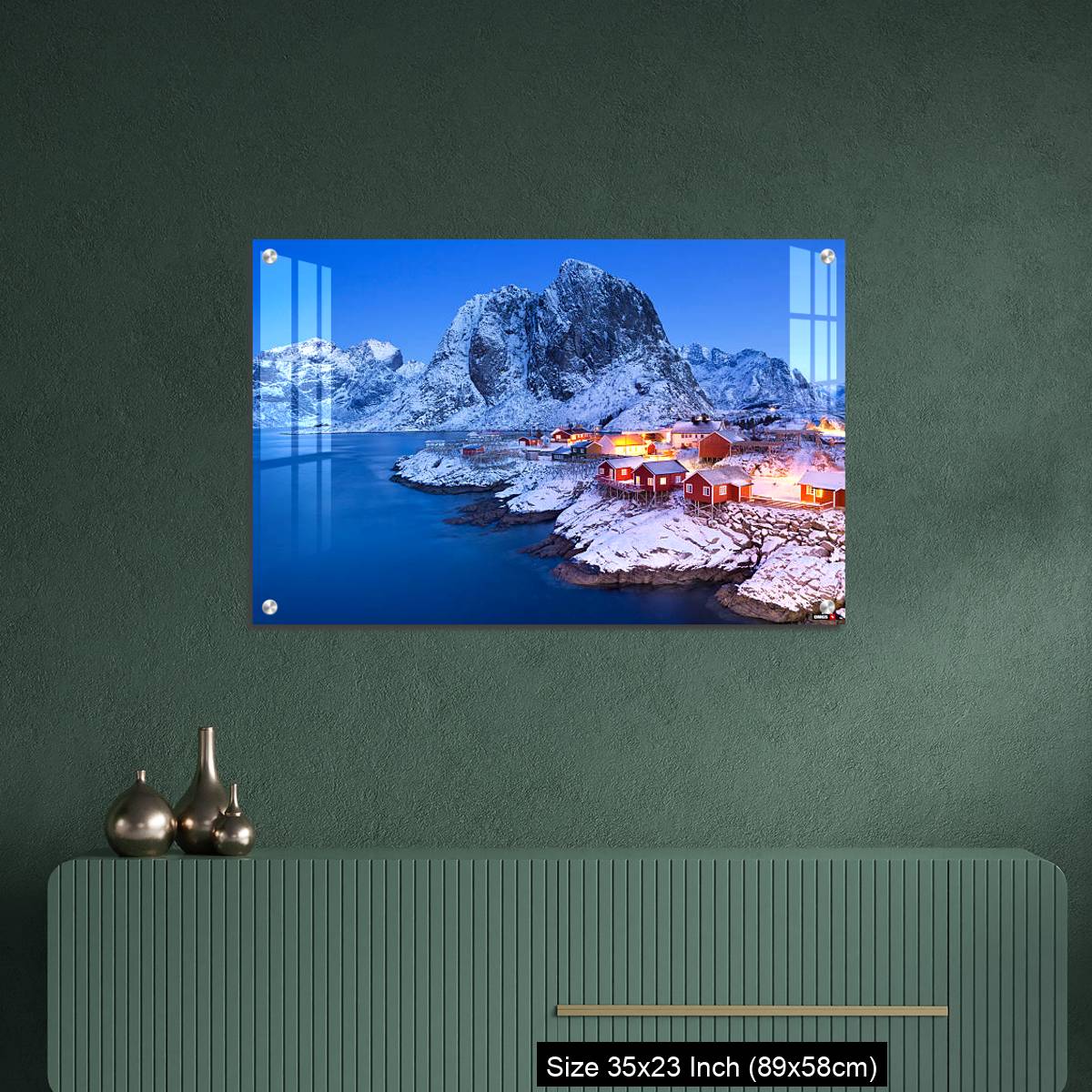 OMGs Acrylic Wall Decor – Norwegian fisherman's cabins on the Lofoten at dawn in winter - Image 9