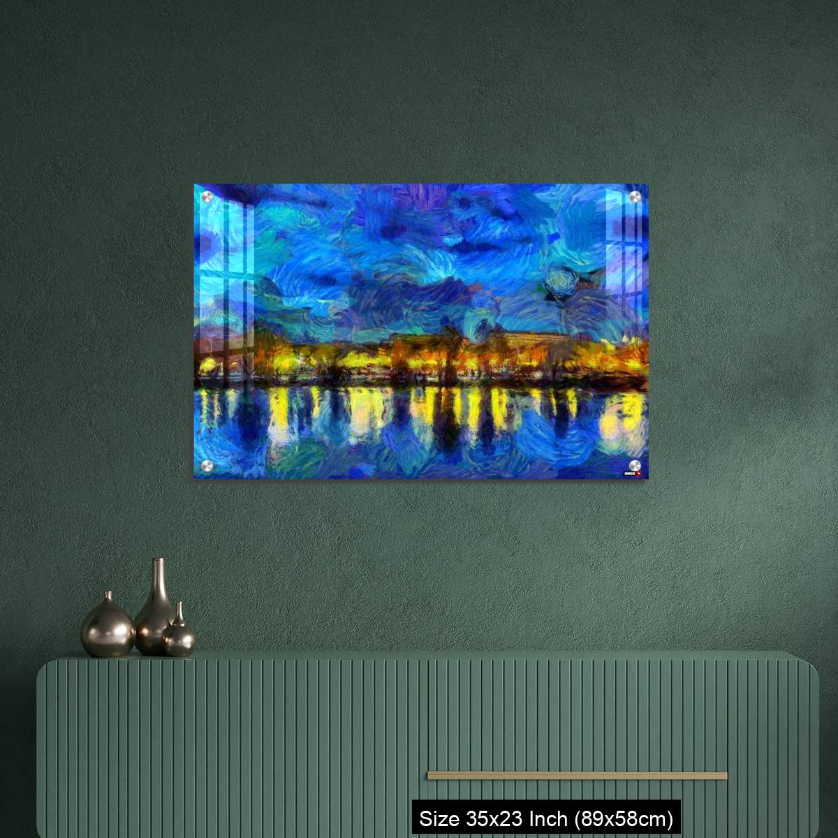 OMGs Acrylic Wall Decor – Oil painting - cityscape. Modern digital art, impressionism technique - Image 9